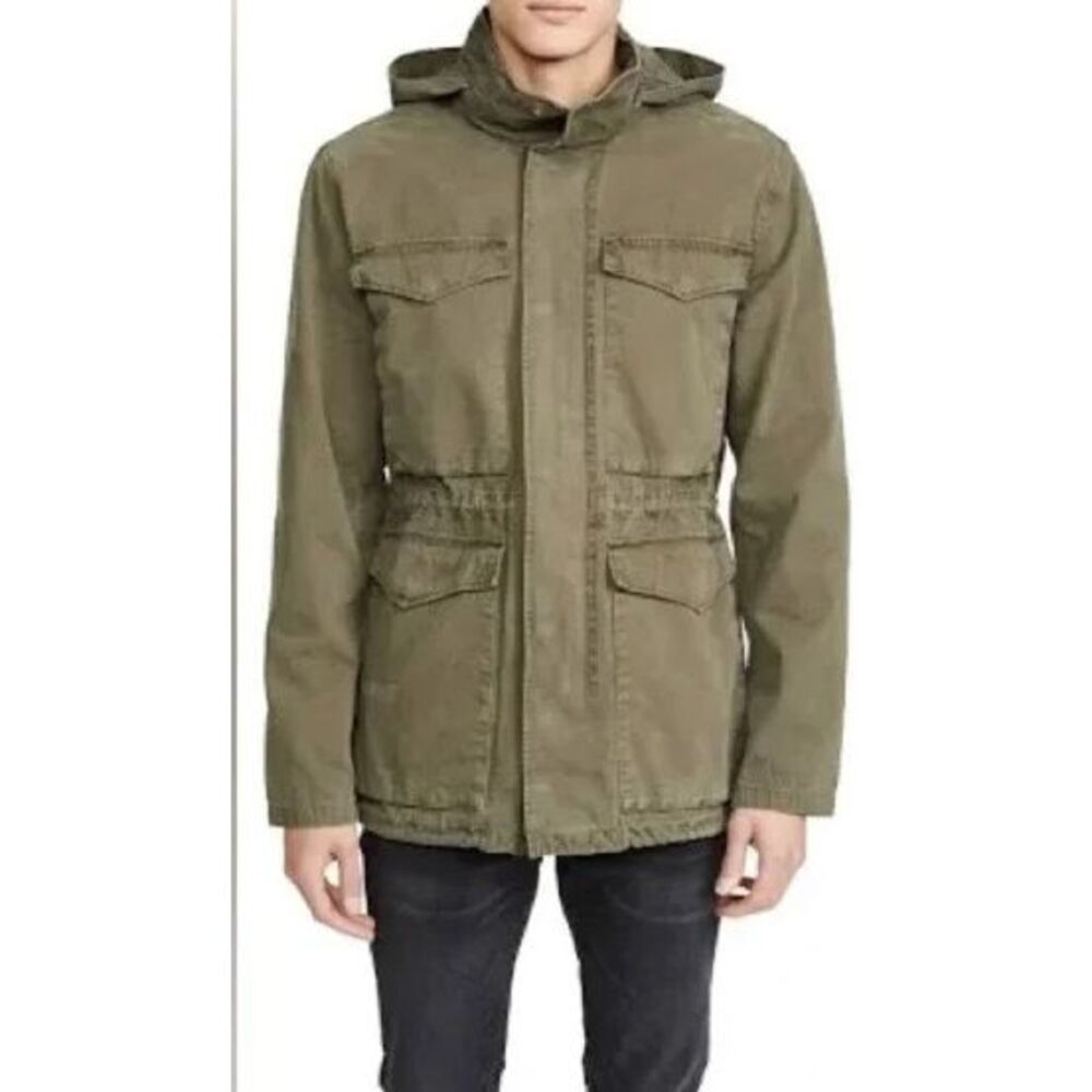 Madewell NWOT Field Hooded Barn Military Jacket Green Full‎ Zip Size Small